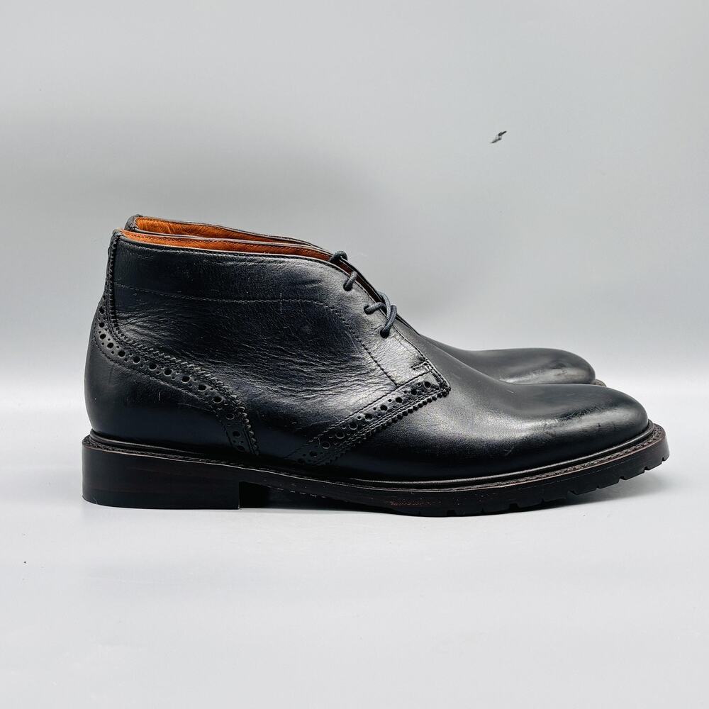 Ariat Boots Mens 8.5 Black Leather Two24 Chukka Ankle Brogue Lug Sole Lace Up
